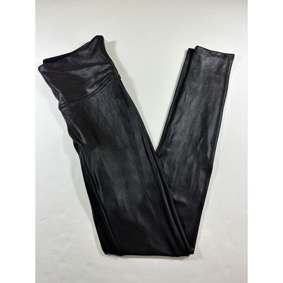 Spanx Faux Leather Leggings Black Medium Skinny Leg - Picture 5 of 12